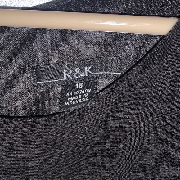 R&K Black and Gray Striped Midi Dress - Picture 2 of 15